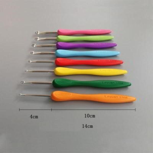 8-teiliges Häkelnadelset mit Softgriff